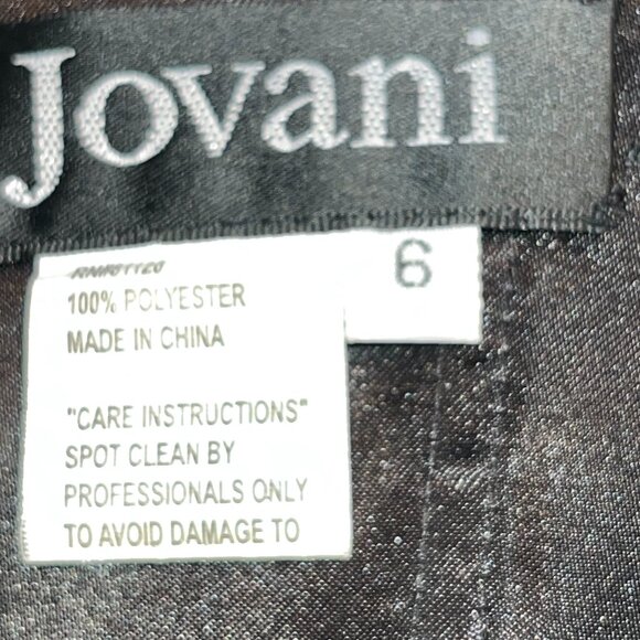 JOVANI HIGH LOW STRAPLESS EMBELLISHED COLORFUL GEM BODICE ANIMAL PRINT GOWN - 6 - Picture 15 of 16